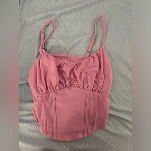 pink crop top